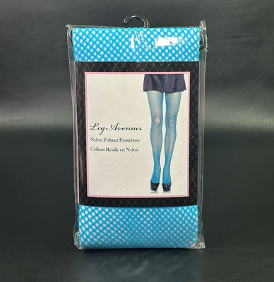 Fishnet Tights Neon Blue One Size Halloween Costume Cosplay Rave Accessory
