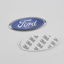Ford Oval Abzeichen 115x45mm Blau Chrom | Für Kofferraum Motorhaube 1 Stk