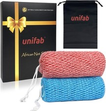 Authentic African Net Sponge with Knots, 2 Pieces African Exfoliating Net Real S