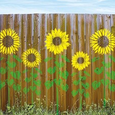 8 Pieces 14 Inch Large Sunflower Stencil for Painting on Wood Reusable white