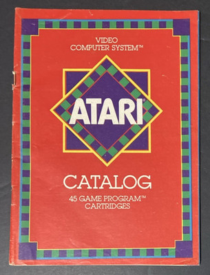 Vintage Atari 2600 Video Computer System Catalog 45 Game Program Cartridges 1981