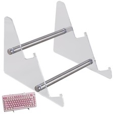 Acrylic Keyboard Display Stand 2-Tier Portable Keyboard Display Shelf Transpa...
