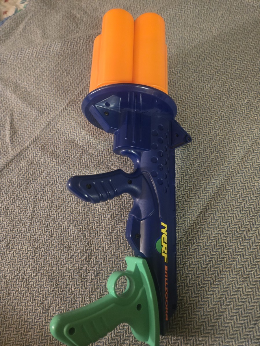 NERF Ballzooka Air Gun Blaster 12 Balls Kenner Rapid Fire Vintage