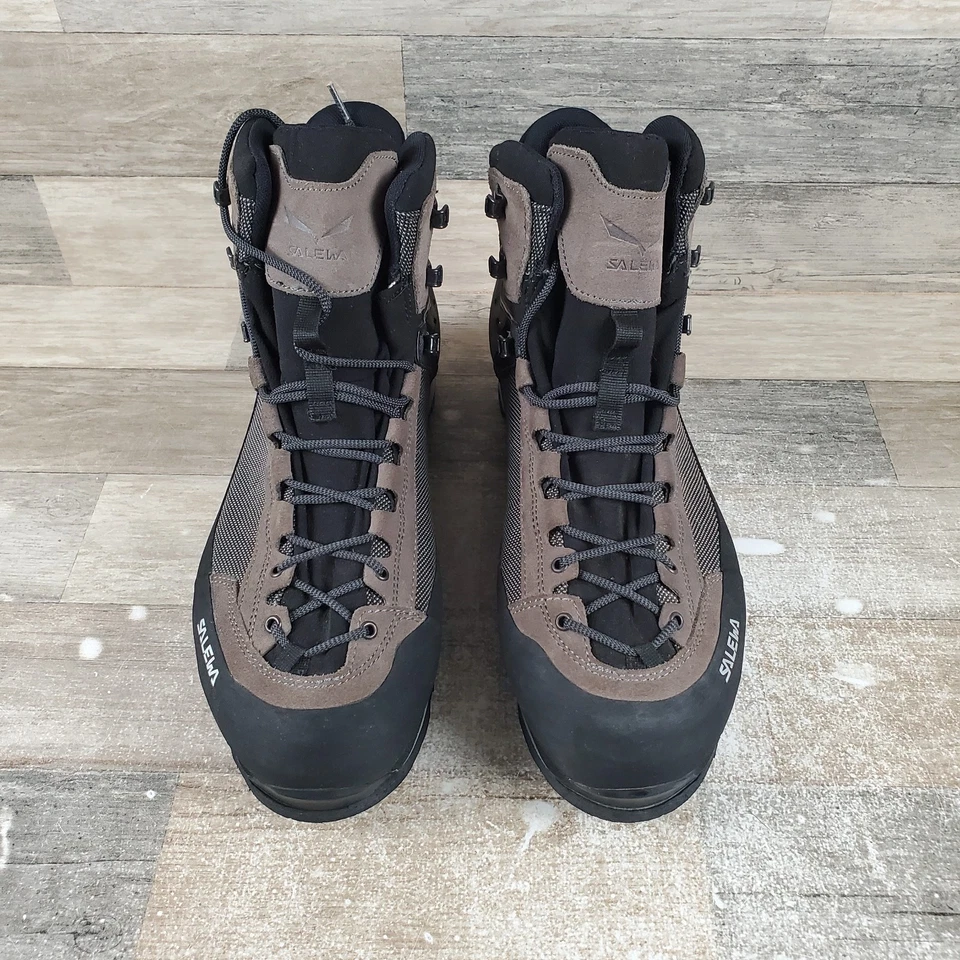 Salewa Crow GTX Mens Hiking Shoes Sz 11.5 Wallnut Fluo Orange Lace Up Mid Top - Image 2 of 4