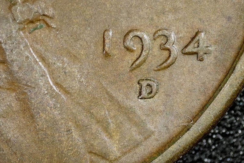 1934-D/D/D LINCOLN WHEAT CENT - RPM-006  - F to VF - FREE SHIPPING!
