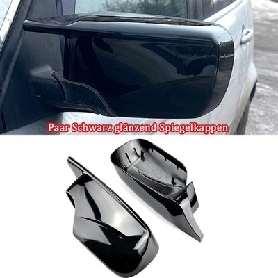 2X M-Stil Glanz Schwarz Spiegelkappen Erzatz Für BMW 3er E46 Limo Touring 98-05