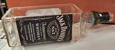 Wine Bottle vase Succulent Planter flower pot Jack Daniel's #7 GLASS 10.5" long