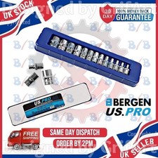 US PRO 13PC SHALLOW SOCKET SET 1/4" SQUARE DRIVE 6 POINT 4MM-14MM FOR RATCHET