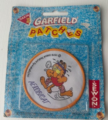 Garfield Original 1978 Aerobicat Sew On Work out bestickt Patch Dakin versiegelt