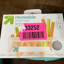 up & up Snack Reusable Food Storage Bags - 8pk -7in x 4.5in