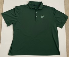 Mens 2XL Cutter  Buck DryTec South Florida Bulls Green Short-Sleeve Polo USF