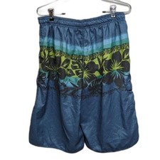 Burnside Trunks Men Medium Swim Surf Board Shorts Swimwear Blue M