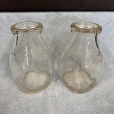 2 - Vintage Sealtest Milk Bottle Half Pint 