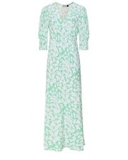 RIXO Zadie Green Palm Dress SIZE S UK 10 Green & White Midi /Maxi