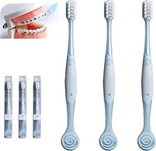 V-Shaped Orthodontic Toothbrush Dental Brush for Braces, for Kids/Teens/Adult...