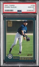 2001 TOPPS #726 ICHIRO SUZUKI ROOKIE RC PSA 10