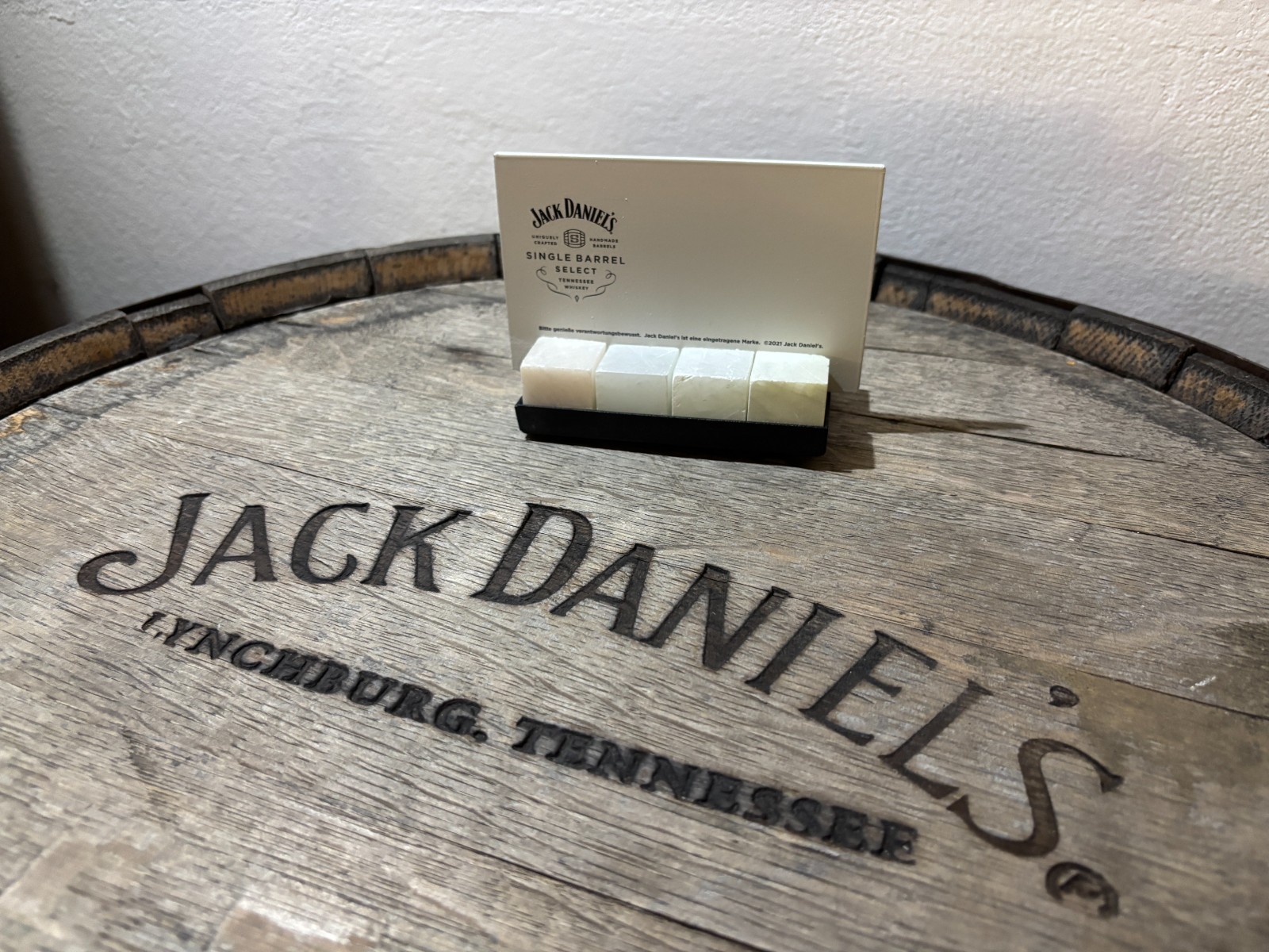 Jack Daniels Single Barrel Select Whisky Tischaufsteller Metall Zubehör Bar NEU