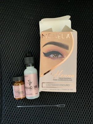 MENELA Eyebrow Henna Tint Kit Dark Brown Color with Bamboo Extract EXP 8/27