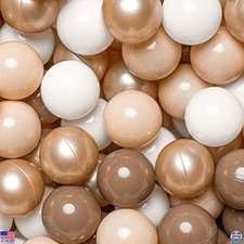 TRENDPLAY 100-Pack Colorful Plastic Balls - 2.2"  2.4" for Toddler Play  Decor