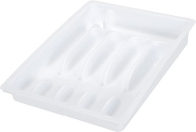 Kesper Besteckkasten ausziehbar Kunststoff 29-50cm x 38 x 6.5cm weiß