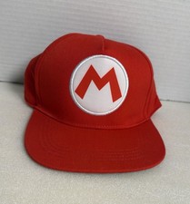 Super Mario Kids Adult Red Adjustable Baseball Hat No Size New With Tags