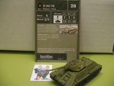  Axis  Allies Miniatures 1939-1945 T-34/76 with card 24/60 