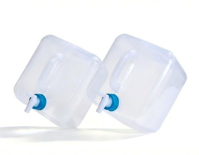 2 Pcs 2.6Gallons Water Storage Cube, BPA-Free Collapsible Water Container wit...