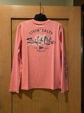 Salt Life Women s Salmon Livin Salty SLX Drifit Shirt Long Sleeve NWT S