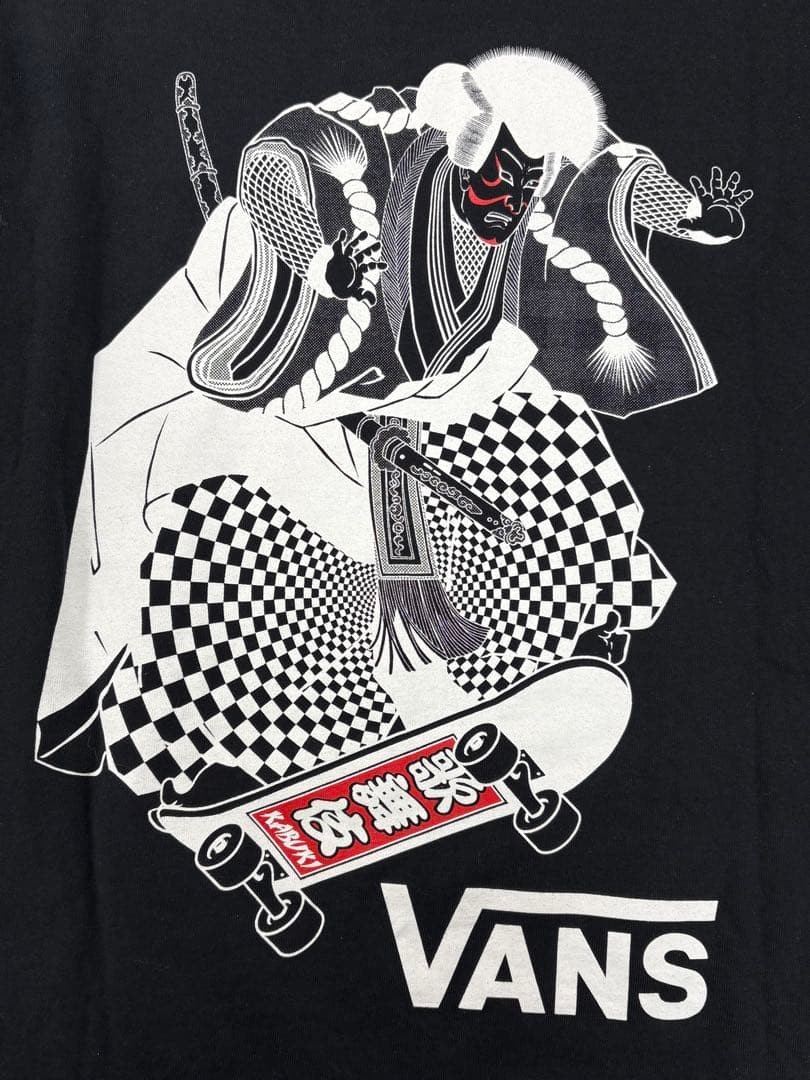 VANS and JAPAN CULTURE GOEMON KABUKI Short Sleeve T-Shirt Black