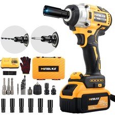 Cordless Impact Wrench 1/2" 600Nm High Torque Brushless Drill with Battery