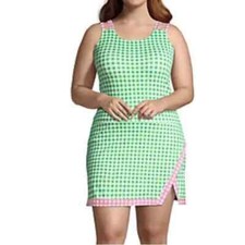 NWT Lands' End Draper James Women Tummy Ctrl Swimdress 1 Piece Sz 2 160 FLA223