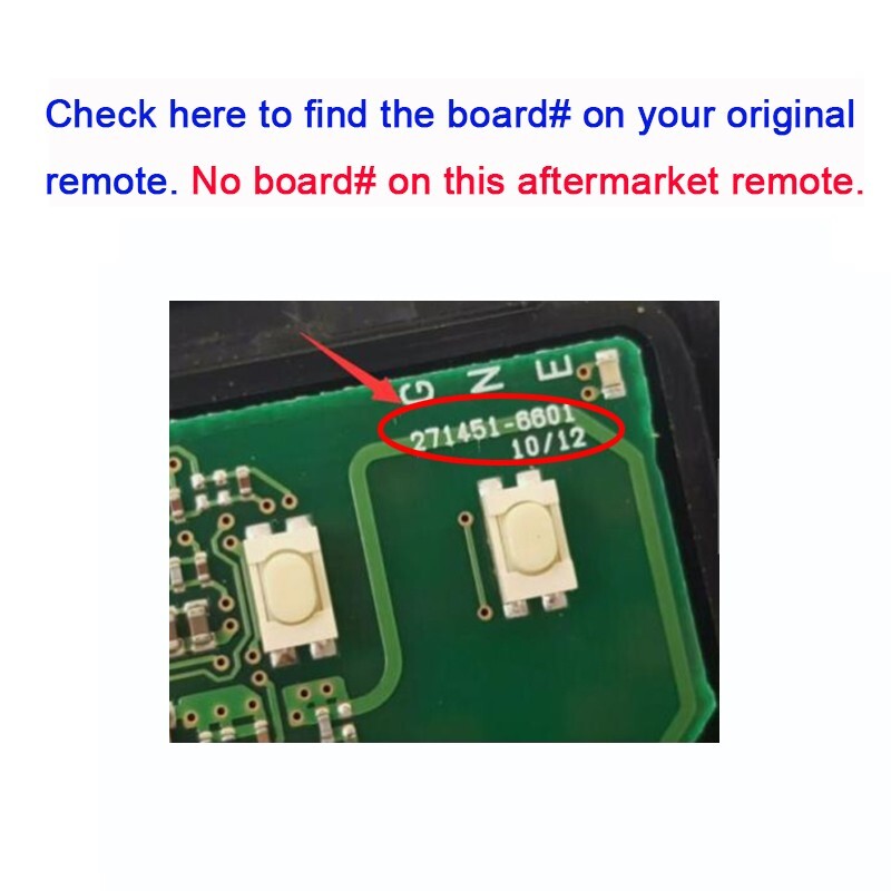 271451-6601 Smart Remote Key Fob for Toyota RAV4 Land