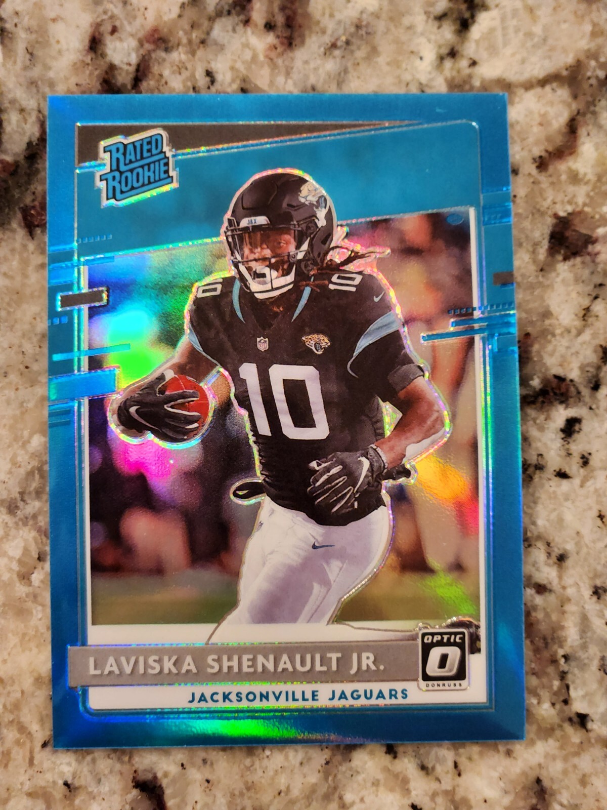 2020 Donruss Optic Rated Rookies Aqua Prizm /299 Laviska Shenault Jr Rookie RC