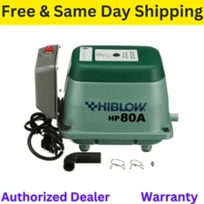 Hiblow HP-80-014A Linear Septic Air Pump With Alarm | 2 Year Warranty