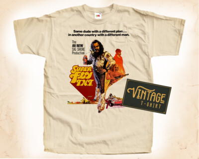 Super Fly T.N.T TNT T SHIRT Tee Movie Poster Vintage Natural sizes S-5XL