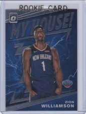 ZION WILLIAMSON ROOKIE CARD 2019 Donruss OPTIC MY HOUSE Pelicans Basketball RC!
