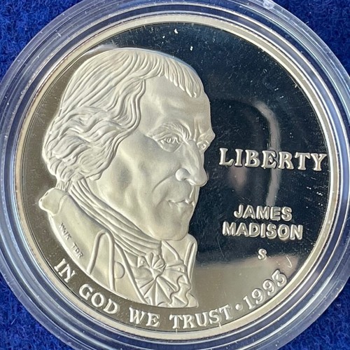 1993-S 2-coin 90% Silver Proof Set-James Madison- Father of the Bill of Rights - Picture 7 of 13