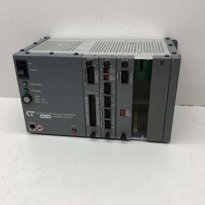 CT Control Technology 2600XM Automation Controller with 2220 2214 2206-1 Cards