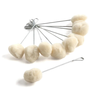 (0,59 EUR/Stck) Wollpinsel Groß Leder Farbe Färben Dauber 10er Pack, 43081