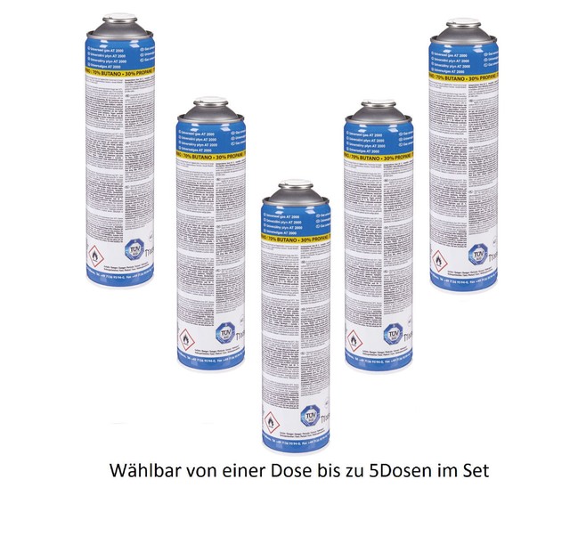 5 x CFH Universaldruckgasdose Butan Propan AT2000 Universal Gas 330g 600ml