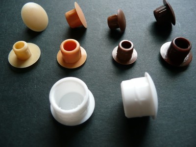 Blindstopfen für Löcher von 4 - 12 mm Abdeckkappen in weiß beige und