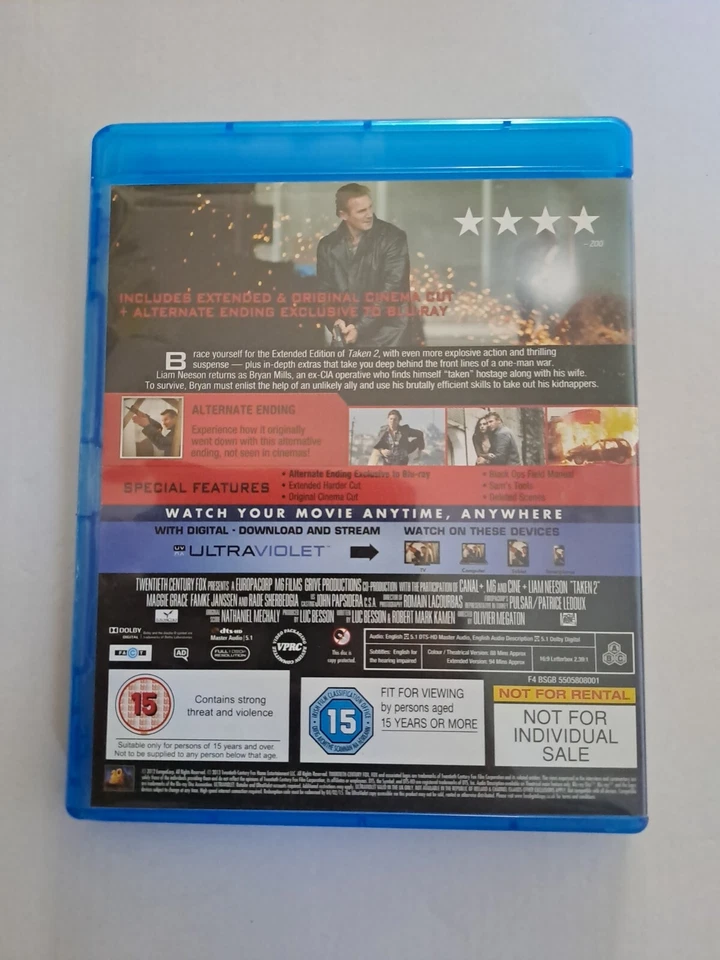 Taken 2 Blu Ray Starring Liam Neeson - Image 2 of 3