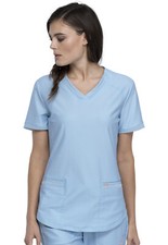 Sky Blue Cherokee Scrubs Form V Neck Top CK840 SUEB