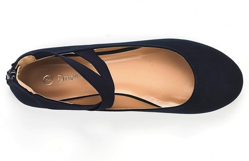 Damen-Ballerinas flach elastisch Knöchelriemen Slipper Halbschuhe Freizeitschuhe flache Schuhe - Bild 16 von 58