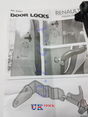 2x Additional Truck Lorry Door Locks Safety Anti-Theft for RENAULT PREMIUM 1 2 - Picture 4 of 5