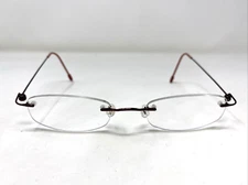Marchon Airlock 750 40 51-17-140 Burgundy Rimless Eyeglasses Frame !Z10