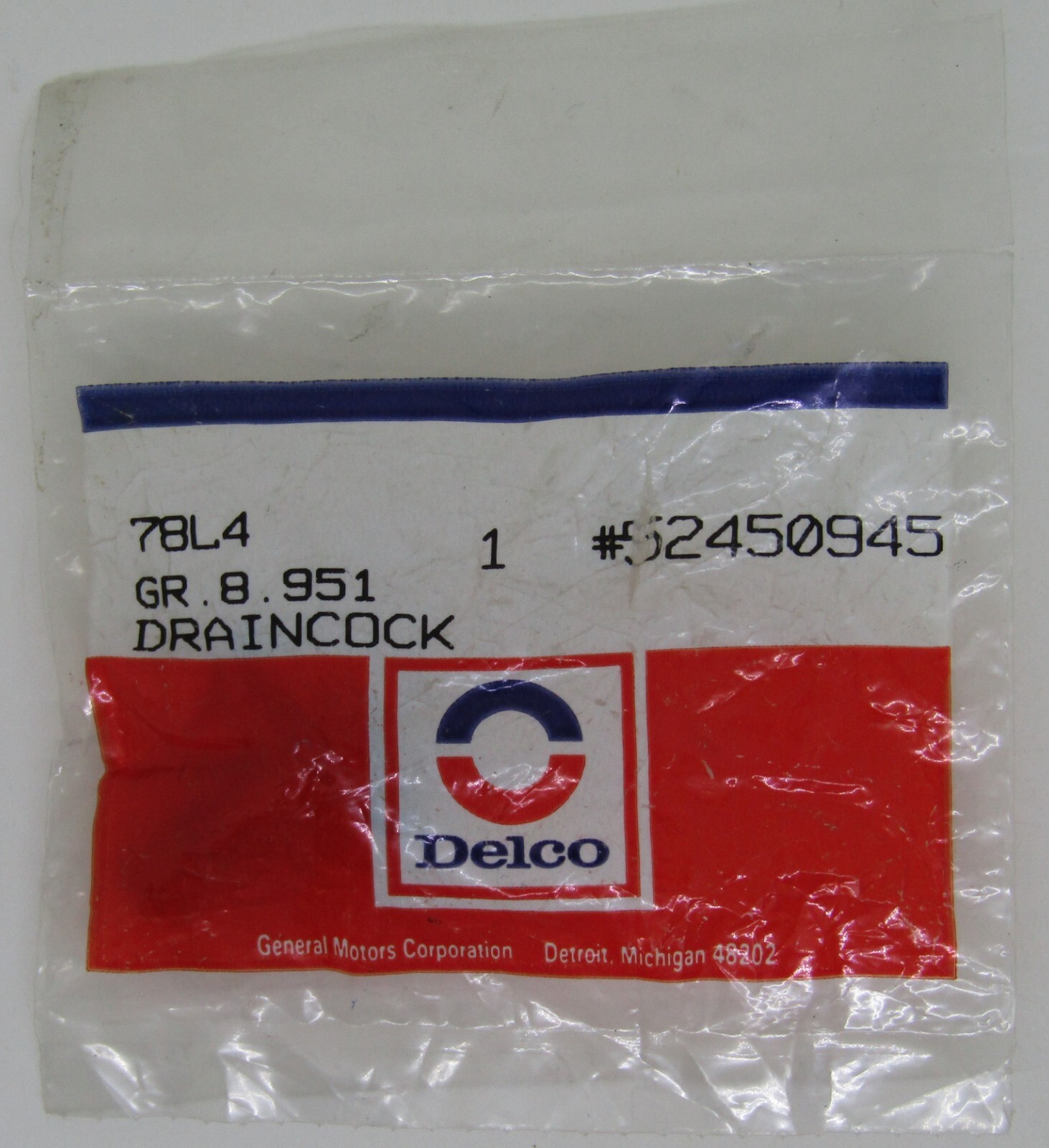 NEW DELCO GM GENERAL MOTORS DRAINCOCK PART NO. 52450945 | eBay
