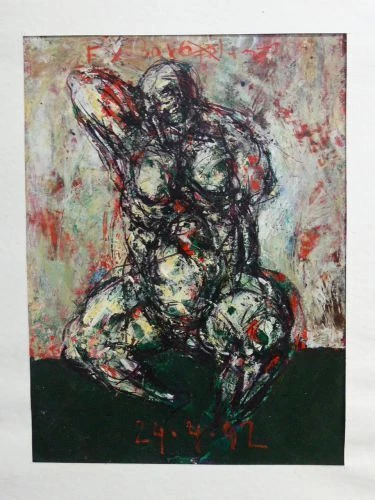 Pole, Signiert Malerei