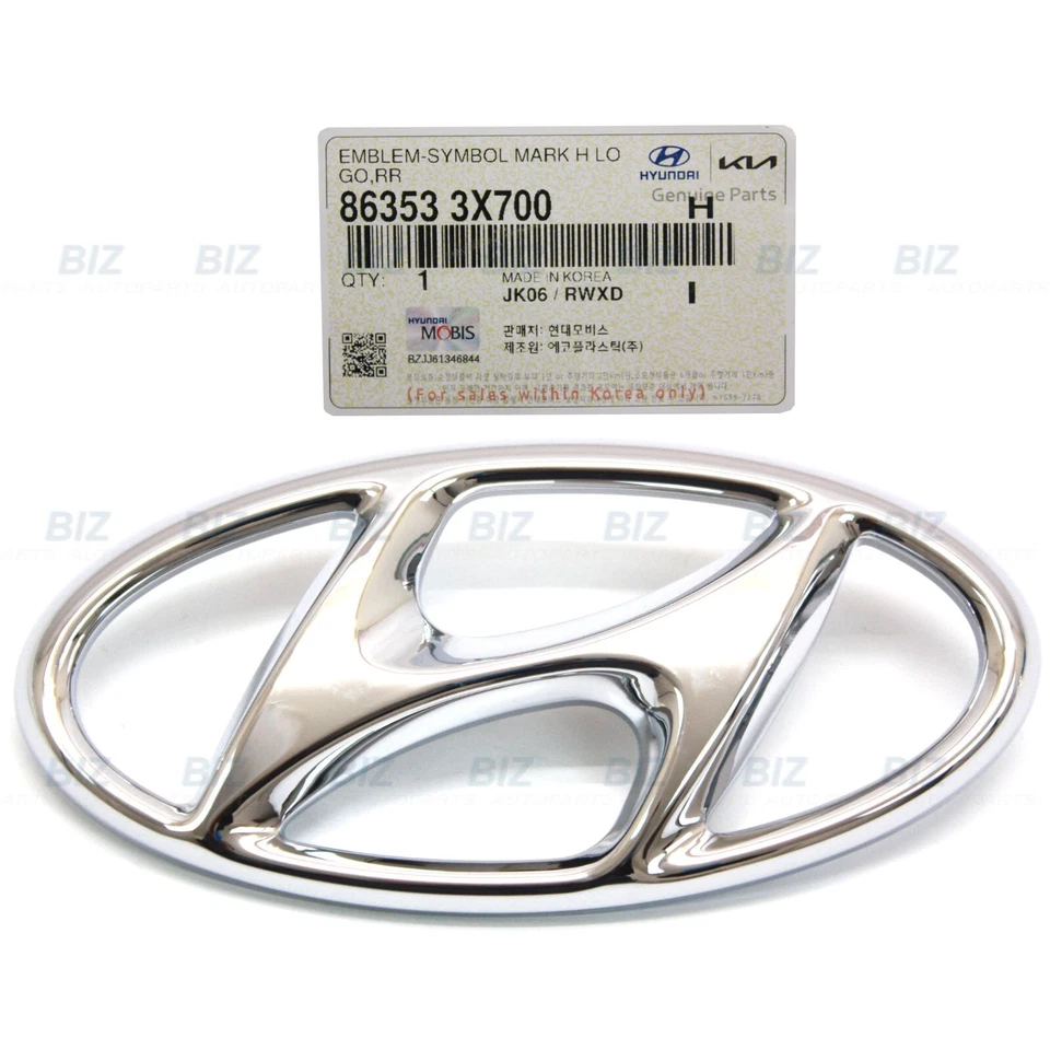 Genuine Front Bumper Grille Emblem for 2014-2016 Hyundai Elantra 86353-3X700 - Image 4 of 4