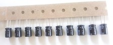 10 PCS 220uF 25v 8x11mm 105  NICHION ALUMINUM ELECTROLYTIC CAPACITOR